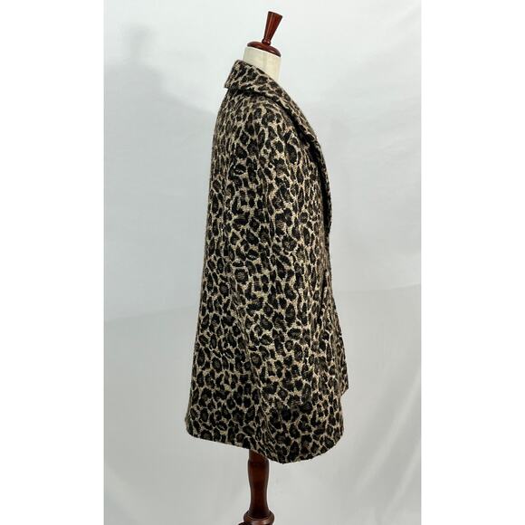 SEZANE Sz 44 12 Andrew Leopard Print Coat Jacket - Picture 8 of 10